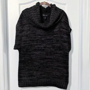Ann Klein Short-Sleeve Cowl-Neck Sweater